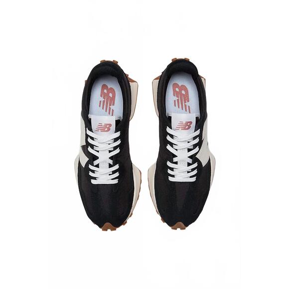 NEW NEW BALANCE women's 327 sneaker in black & white - Picture 4 of 4